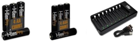 Alternative view of I-Gen G821 8'li Pil Şarj Aleti + 4 Adet AA Pro 2950 mAh + 4 Adet AAA Pro 1100 mAh Şarjlı Kalem Pilli Set 1.2V Ni-MH