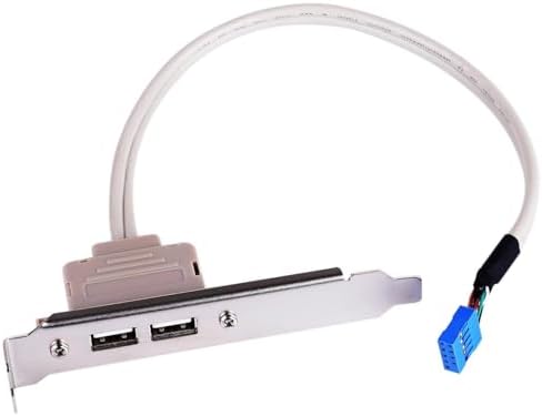 Alternative view of 8150 Anakart 9 Pin Pci Kasa İçi Usb 2 Port Kablosu Hub Çoklaycı. Giriş Anakart üzerindeki 9-pin USB 2.0 header-Çıkış2x USB 2.0 Type-A dişi (arka panelde)
