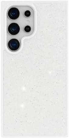 S24 Ultra ve S25 Ultra Uyumlu Kılıf Taşlı Star Glitter Silikon Kılıf (Beyaz) - Görsel 3