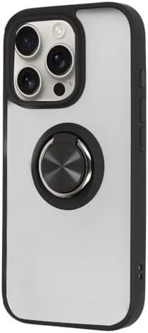 & AKSESUAR iPhone 16 Pro ile Uyumlu Arka Kısmı Mat Şeffaf Yapıya Sahip Manyetik Yüzük Stantlı Kenarları Silikon Tpu Malzemeden Üretilmiş Renkli Tuşlara Kamera Korumalı Transparan Kılıf - Görsel 2