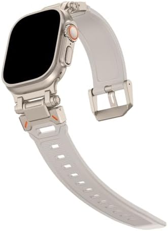 Alternative view of Watch 45mm 44mm 42mm 49mm Uyumlu Kordon Hiron Premium Metal Aparatlı Kopma Karşıtı Kordon Spor Rahatsız Etmeyen Apple Watch Ultra 2/1 9 8 SE 7 6 5 4 3 2 1 Serisi Uyumlu Kordon