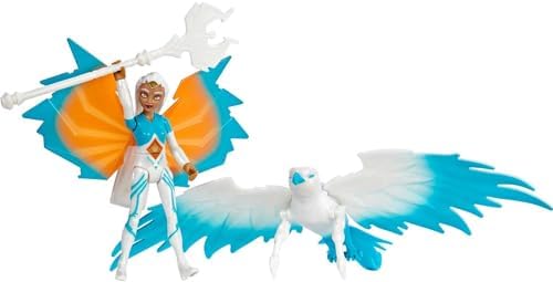 Masters of the Universe He-Man and The Sorceress Figure & Winged Falcon Araç Seti Motu Netflix Animasyon Serisinden Esinlenmiştir, 4 Yaş ve Üzeri için Koleksiyon Oyuncak Hediyesi - Görsel 3