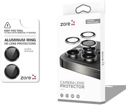 Apple İle Uyumlu iPhone 16 iPhone 16 Plus CL-12 Premium Safir Parmak İzi Bırakmayan Anti-Reflective Kamera Lens Koruyucu Siyah - Görsel 2