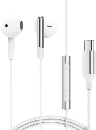 Acefast USB-C Kablolu Mikrofonlu Kulaklık Uzaktan Kumandalı Type-C Kulaklık 1.2 Metre - Beyaz - L3