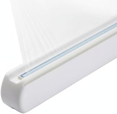Vakumlu Streç Film ve Alüminyum Folyo Kesici, Sürgülü Bıçaklı Yağlı Kağıt Kesme Aparatı, Kaymaz Tabanlı Pratik Mutfak Dispenseri (Max 34 cm Rulo Uyumlu)