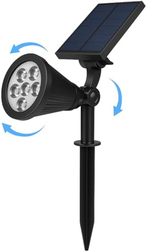 Alternative view of 7W Solar LED Bahçe Armatürü 6400K Beyaz Işık – Güneş Enerjili Kazıklı & Duvar Montajlı Çim Aydınlatma Lambası – 7 LED, IP65, 90 Lümen, 140x270x95 mm