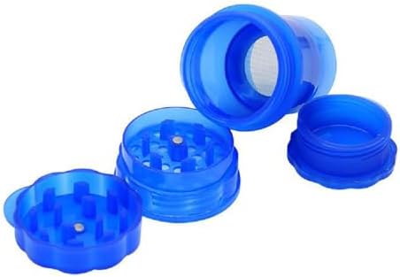 GRINDER Parçalayıcı PLASTİK baharat öğütücü herb spice 4 katmanlı (58MM-MAVI) - Görsel 3