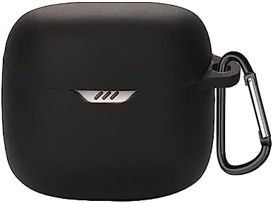JBL Tune Flex 2 ile Uyumlu Kulaklık Kılıfı Kancalı Kılıf Darbeye Dayanıklı Silikon Yumuşak Koruyucu Toz ve Kirden Koruyan JBL Tune Flex2 ile Uyumlu Koruyucu Kapak Siyah - Görsel 2
