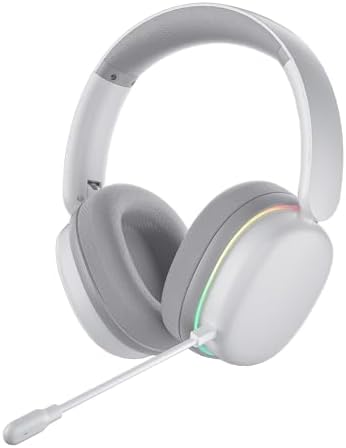 Aula G7 PRO Tri Mode Kablosuz RGB Gaming Mikrofonlu Oyuncu Kulaklığı 7.1 Surround Ses 40mm Driver Düşük Gecikme E-Spor Kulaklık Beyaz