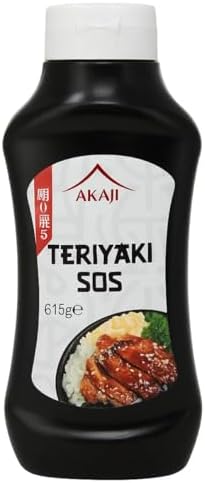 Akaji Teriyaki Sos 615 ml – Japonesque Sıkma Şişe – Et, Tavuk, Balık & Sebze İçin Premium Marinasyon ve Pişirme Sosu