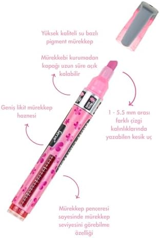 Alternative view of LIKIT KALEM DESENLİ PASTEL PEMBE