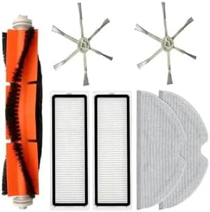 1c. 1c Ve  2c ile- Mop Pro 2+ 3D Uyumlu Hepa Filtre,Fırça,Mop Paspas 6 Kollu Yan Fırçalı Yenileme Seti-7 Adet Beyaz Set