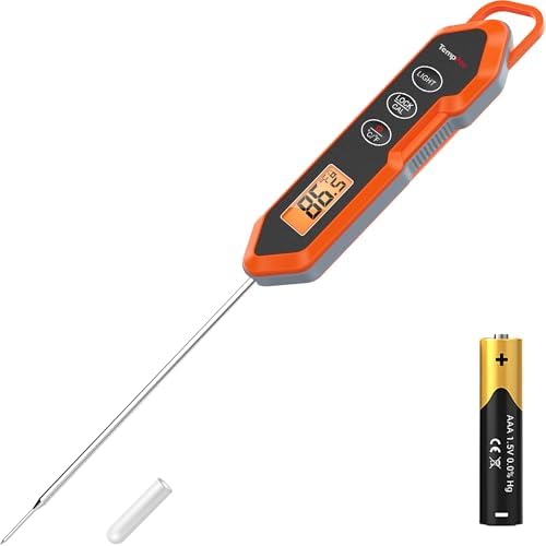 ThermoPro TP15H IPX6 Su Geçirmez, Işıklı Ekranlı ve Kalibrasyonlu Uzun Problu Dijital Et ve Gıda Termometresi