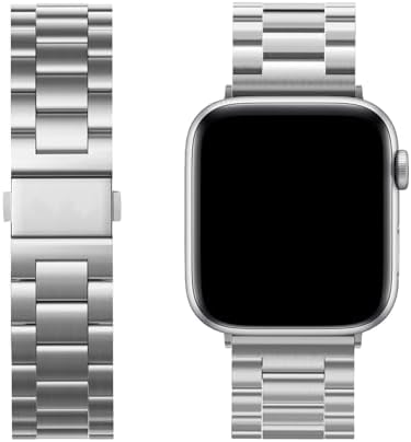 Apple Watch Uyumlu Premium Üç Bakla Paslanmaz Çelik Kordon - 49mm/46mm/45mm/44mm/42mm/41mm/40mm/38mm Uyumlu - Apple Watch SE Series 3/2/1 & Watch Ultra 3/2/1 & Series 11 10 9 8 7 6 5 4 3 2 1 - Görsel 3