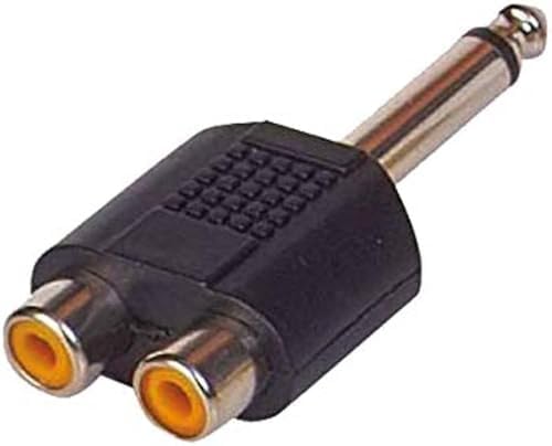 6.3 mm mono rca çevirici 2 rca gitar jack çevirici 2x rca 6.3 mm mono jack