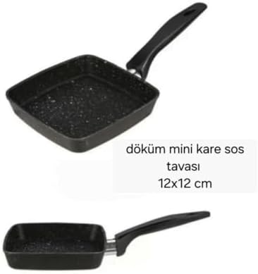 Yanmaz Yapışmaz Granit Kaplama Döküm Mini Tava (KARE) - Görsel 3
