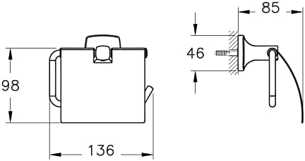 Alternative view of Base 400 A4412336 Tuvalet Kağıtlığı, Mat Siyah