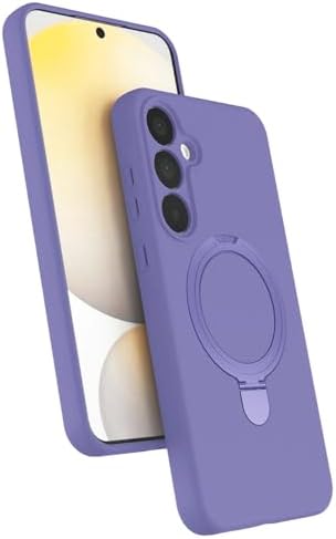 - Galaxy A36 5G ile uyumlu Kılıf Magsafe ile uyumlu Halkalı Extra Standlı içi Kadife Yumuşak Renkli Silikon Kapak - Görsel 3