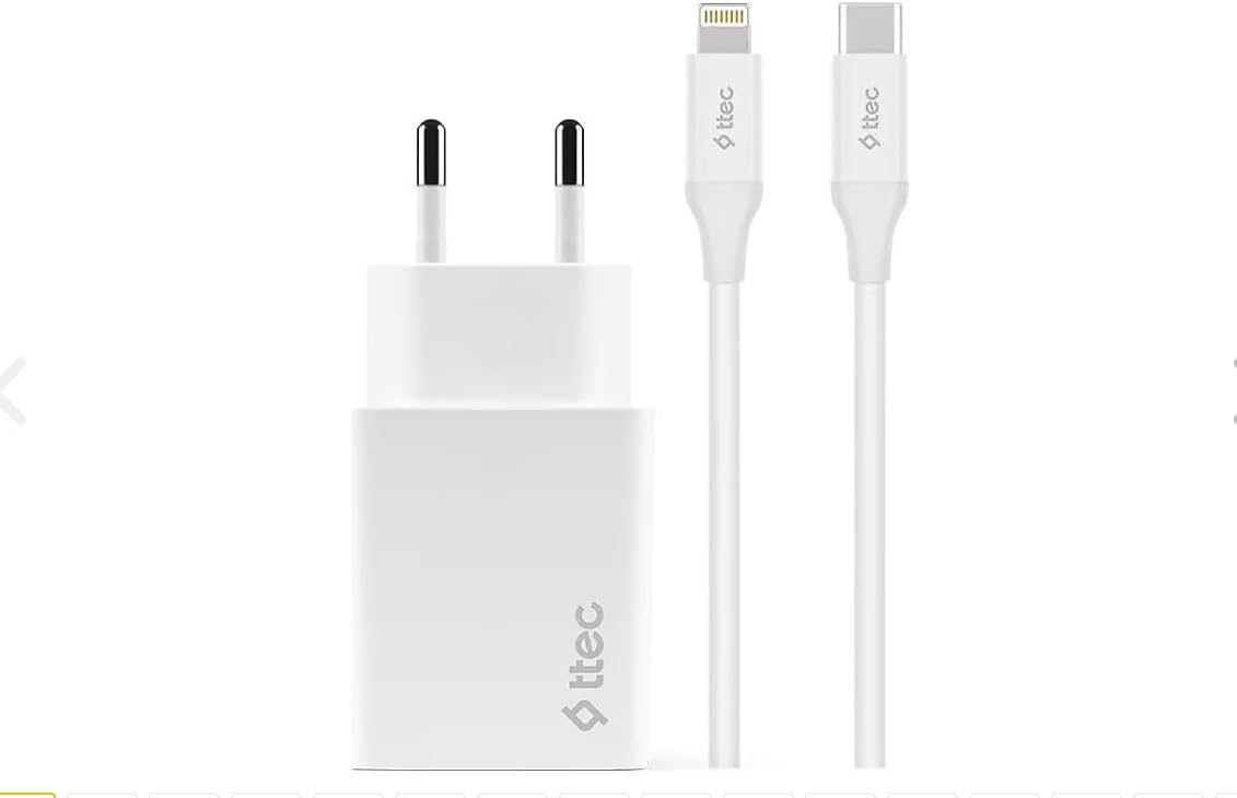 2SCS22BL Smartcharger Pd 20W Seyahat Hızlı Şarj Aleti+Usb-C - Lightning ile Uyumlu 150CM Kablo Beyaz - Görsel 3