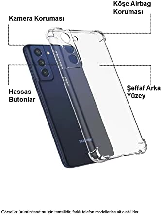 Galaxy A34 ile Uyumlu ile Uyumlu Kapak Kamera Korumalı Antishock Airbag Köşe Korumalı Silikon Şeffaf Kılıf - Görsel 2