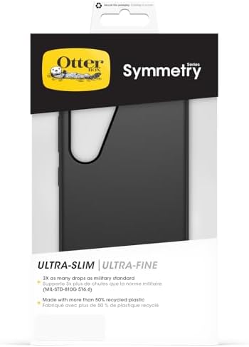 Simetri Galaxy S24 için kılıf, darbeye dayanıklı, düşmeye dayanıklı, ince koruyucu kılıf, askeri standartlara göre 3 kat daha fazla düşme, siyah - Görsel 3