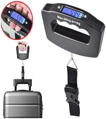 YENİ Elektronik Dijital El Tartısı Bavul Terazisi Pazar Tartısı Max 50 Kg Ölçer KG/GR Seyehat - Görsel 3