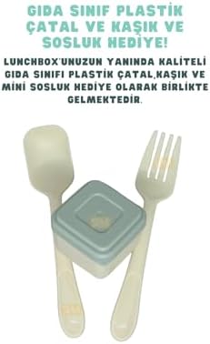 1330ml Lunchbox Tek Katlı 5 Bölmeli PP Plastik Çocuk Sefer Tası Yemek Kutusu (Mavi) - Görsel 3