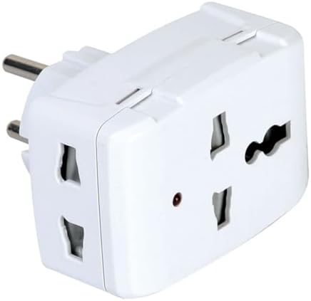 Universal Priz Çevirici Dönüştürücü, Işıklı Çok Amaçlı Golyat Fiş, AB (Europlug), ABD (NEMA), İngiltere, Avustralya-Çin, 110-250V AC geniş voltaj aralığı ve 13A-250W yük kapasitesi