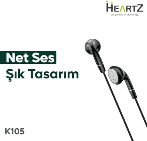 Alternative view of K105 STEREO 130 CM KLASİK ÇİVİ JACK EFSANE DÜZ MODEL DAHİLİ MİKROFONLU KABLOLU HİFİ HD SES KABLOLU KULAKLIK (SİYAH)