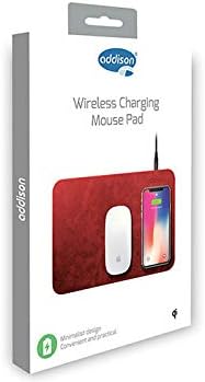 Addison WMP-15 28,5x19,5x0,5cm Kırmızı Kablosuz Şarj+Mouse Pad