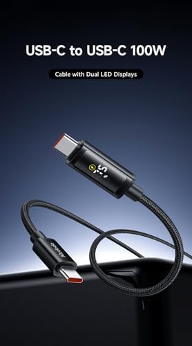 Alternative view of CA-8000 100W TypeC TypeC LED Ekranlı Şarj Data Kablo 1.2m