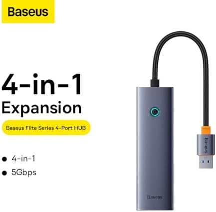 OS- UltraJoy Series 4-Port HUB Space Grey(USBA to USB3.0 * 4)