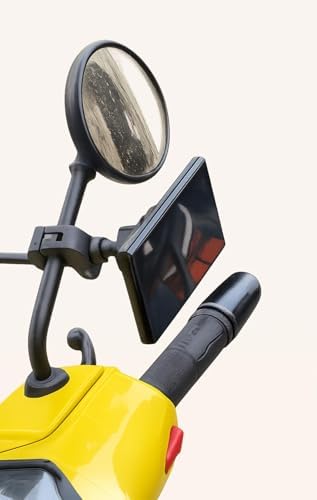 Vespa, Arora Cappuccino, Lambretta, Peugeot Modelleri ile Uyumlu Magsafe ile Uyumlu Telefon Tutucu – Ayna Demirine ve Gidona Takılabilir, 360° Döner | QL10