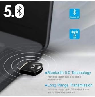 Masaüstü Bilgisayar Bluetooth Adaptör V5.0 Usb Dongle Bluetooth Aparatı Çevirici Dönüştürücü - Görsel 3