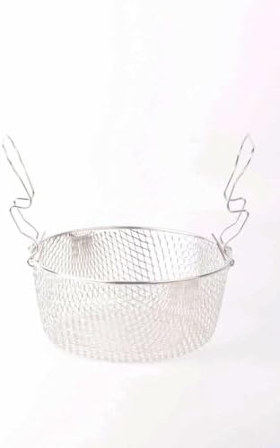 Alternative view of Paslanmaz Metal Tel Fritöz Süzgeci Kulplu Kızartma Tenceresi Uyumlu Fritöz Teli Yağ Süzdürme ve Kızartma Aparatı (22 Cm)
