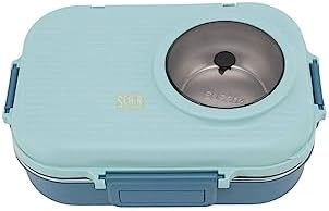1100ml Lunchbox Tek Katlı Çelik Sefer Tası Kaseli Yemek Kutusu (Turkuaz)