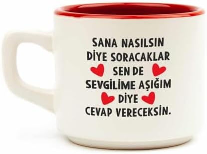 Sevgilime Aşığım Diye Cevap Vereceksin Beyaz Venüs Kupa - Hediye Seramik Kupa - Görsel 2