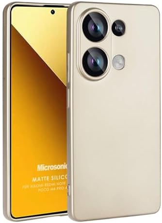 Alternative view of Matte Silicone Xiaomi Redmi Note 13 4G için Kılıf Gold [Redmi Note 13 4G ile Uyumlu Kılıf - Gold]