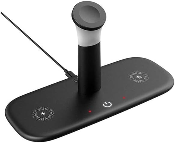 BW02 Apple Kablosuz Wireless Hızlı Şarj Standı Iwatch Airpods iPhone 11 11 Pro 12 12 Pro 13 13 Pro Xs Xr 8 Uyumlu-Siyah - Görsel 3