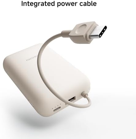 Xiaomi Power Bank 10000mAh (entegre kablo) Bej