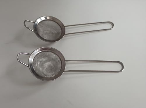 2’li Saplı Çay Süzgeci – Paslanmaz Metal Bardak Çay Süzgeci ve Pudra Şekeri Eleği - Görsel 3