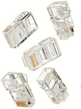 usin 100 Adet Cat5 Cat6 Rj45 8P8C Jack Ethernet İnternet Modem Kablosu Soketi Network Uç (100 Adet)