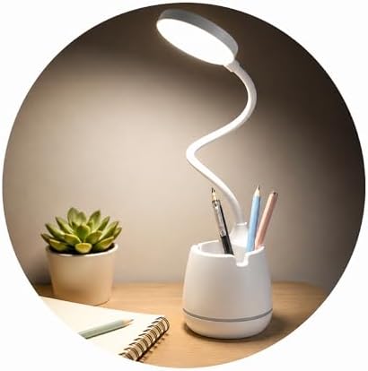 Alternative view of Masa Lambası Şarjlı Dokunmatik 24 LED’li, 3 Renk Modlu Ayarlanabilir Işık, USB Şarjlı, Esnek Gövde, Modern Masa ve Gece Lambası