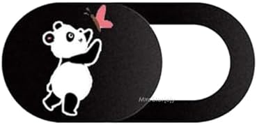 Kamera Kapatıcı Laptop Tablet Telefon Uyumlu Panda Desenli Gizlilik Aparatı Ultra İnce Sürgülü Webcam Cover 3 Lü Set 3M Yapışkanlı Çok Renkli - Görsel 3