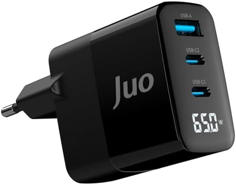 65W GaN Led Ekranlı Hızlı Şarj Cihazı 2 Type-C + USB-A iPhone & iPad & Notebook Uyumlu Şarj Aleti - Görsel 2