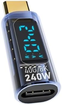 Alternative view of Dijital Ekranlı 40Gpbs 240W Type-C to Type-C Dönüştürücü 8K 60Hz Type-C HDMİ Şarj Data HDMİ Çevirici