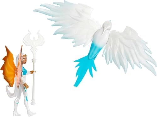 Masters of the Universe He-Man and The Sorceress Figure & Winged Falcon Araç Seti Motu Netflix Animasyon Serisinden Esinlenmiştir, 4 Yaş ve Üzeri için Koleksiyon Oyuncak Hediyesi - Görsel 2