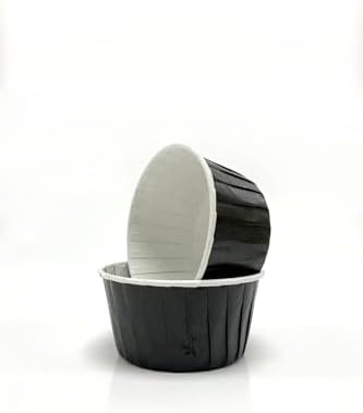 50'li Büyük Boy XL Siyah Muffin Kek Kalıbı Cupcake Kapsülü Jumbo Kek Kapsülü , Airfryer Uyumlu - Görsel 3