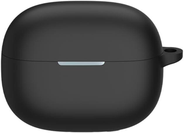Xiaomi Redmi Buds 5 Pro için Kulaklık Kılıfı Extra Kalın Yapılı 360° Koruma Sağlayan Toz Koruma Tıpalı Darbelere Karşı Dirençli Taşıma Askılı Silikon Koruyucu (Siyah)