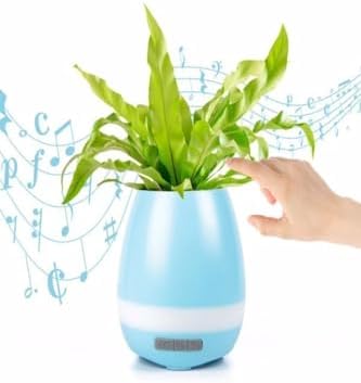Alternative view of Akıllı Saksı Bluetooth Hoparlör Dokunmatik Işıklı Gece Lambası Mp3 Çalar(MAVİ)